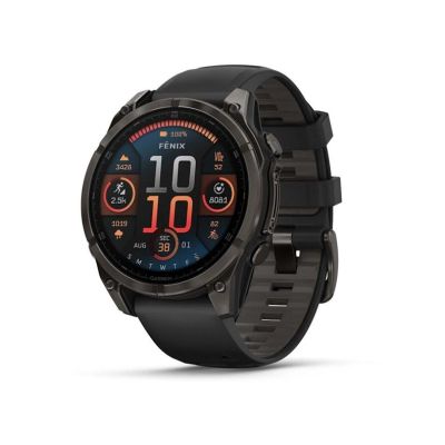 9. Garmin fenix 8 3.56 cm (1.4") AMOLED 47 mm Digital 454 x 454 px Touchscreen Black Wi-Fi GPS