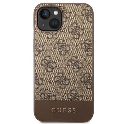 3. Guess 4G Stripe Collection Case for iPhone 14 Plus / 15 Plus 6.7" - Brown