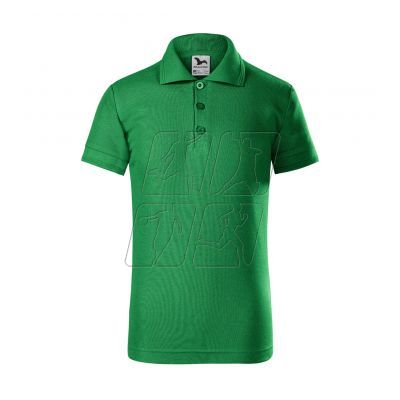 2. Kids Pique Polo Shirt (Grass Green)