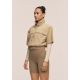 5. CASALL Women's Active Short Sleeve Track Jacket, Sand Color