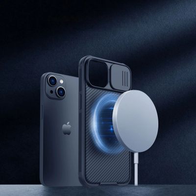 7. Nillkin CamShield Pro Magnetic Case iPhone 14 Plus Cover Camera Protector Blue (with MagSafe)