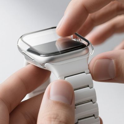 10. AmazingThing Radix Glass Screen Protector with Case for Apple Watch Series 11 46mm - Clear