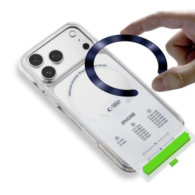5. Tech-Protect MMP-210 MagSafe 2-Pack Magnetic Ring - Silver / Navy Blue