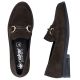 11. Women's brown suede leather loafers Rieker 46262-25