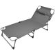 2. FOLDING CAMPING BED, 3-POSITION, 188 X 73 X 28 CM, DARK GREY