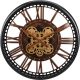 WALL CLOCK ROTARY MECHANISM 50CM BROWN