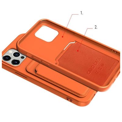 11. Card Case Silicone Wallet Case with Card Slot Documents for Samsung Galaxy A73 Navy Blue