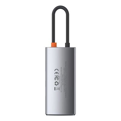 3. Baseus Metal Gleam 4in1 multifunctional HUB USB Type C - USB Type C Power Delivery 100 W / HDMI 4K 30 Hz / 1x USB 3.2 Gen 1 / 1x USB 2.0 (CAHUB-CY0G)