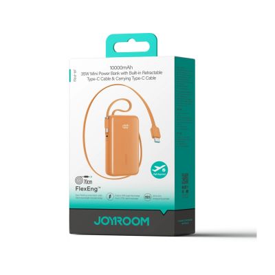 2. Joyroom JR-PR2L 35W 10000mAh Powerbank with Built-in USB-C Cables - Orange