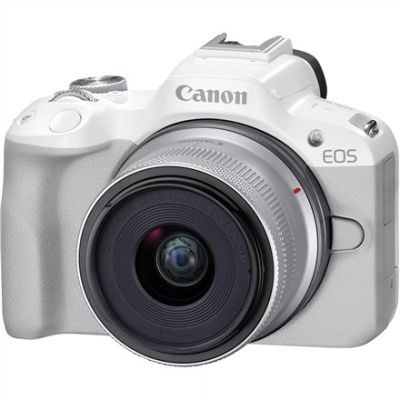 19. Canon EOS R50, White + RF-S 18-45mm F4.5-6.3 IS STM Kit Mirrorless camera 24.2 MP CMOS 6000 x 4000 px White