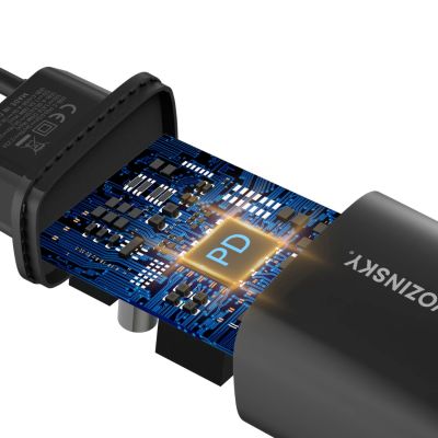 4. Wozinsky WGWCB USB-A USB-C 20W Wall Charger - Black