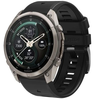 Tech-Protect Silicone Band for Garmin Fenix 5 / 6 / 6 Pro / 7 / 8 / 8 Pro / E / 9 / 9 Pro (47 mm) – black