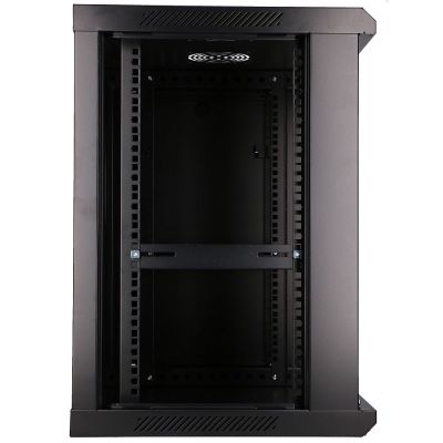 6. Extralink 12U 600x450 Black Wall-Mounted Rack Cabinet