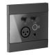 2. AUDAC WP225/B wall panel, XLR mic + 3.5mm jack + BT, black