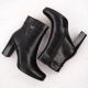 17. Women’s black heeled ankle boots with warm lining M.Daszyński AF125-22