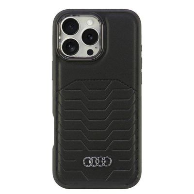 Audi Synthetic Leather MagSafe iPhone 16 Pro Max 6.9" black/black hardcase AU-TPUPCMIP16PM-GT/D3-BK