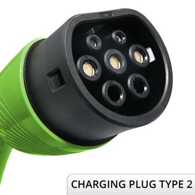 4. Qoltec Portable EV and Hybrid Vehicle Charger with 2-in-1 Adjustable Charging Type 2 | 11 kW | 400 V | CEE 16 A | Wi-Fi | TUYA | SMART LIFE | LCD | Portable | Wallbox | 5 m
