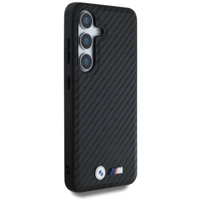 4. BMW Leather Carbon MagSafe Case for Samsung Galaxy S25 - Black