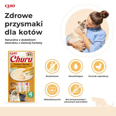 2. CHURU treat with chicken for cats 4x14g