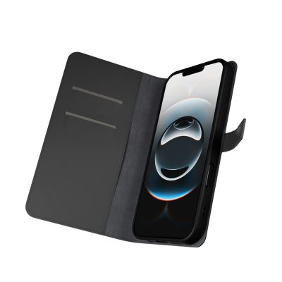 2. Puro Booklet Case with Flip and Wallet for iPhone 16e/17e - Black