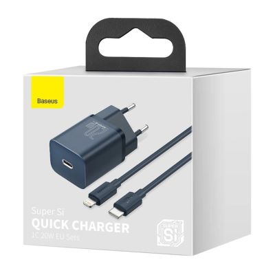 5. Baseus Super Si 1C fast charger USB Type C 20W Power Delivery + USB Type C - Lightning cable 1m blue (TZCCSUP-B03)
