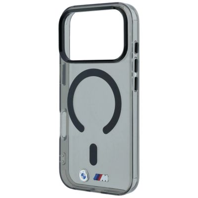 6. BMW M IML Glossy Metal Logo & Trims MagSafe Case for iPhone 17 Pro / 18 Pro - Black