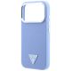6. Guess Grained Triangle Logo MagSafe Case for iPhone 18 Pro Max / 17 Pro Max - Blue