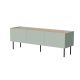 FELLINI TV cabinet 150x40x52 olive + oiled oak top