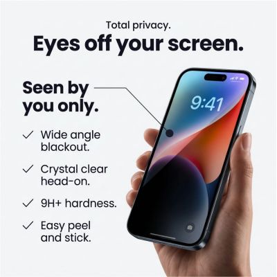 6. Tech-Protect Glass SPY+ 2-Pack Privacy Tempered Glass for iPhone 18 Pro Max
