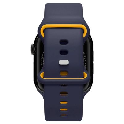 3. Spigen Nano Pop Strap for Apple Watch 40/41/42 mm - Navy Blue/Orange