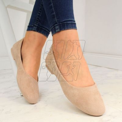 6. eVento W EVE205B suede ballet flats, beige