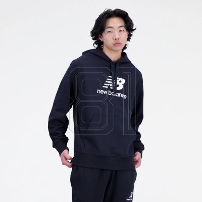 5. New Balance Essentials Stacked Logo Frenc M Hoodie MT31537BK