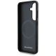 7. Mercedes Leather Contrasted Blue Horizontal Curve MagSafe Case for Samsung Galaxy S25 - Black