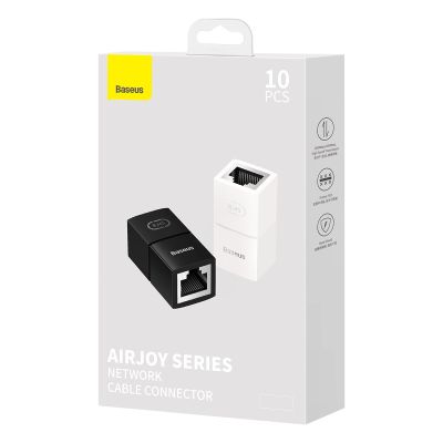 8. Network coupler Ethernet RJ-45 cable connector Baseus AirJoy Series 10 pcs - white