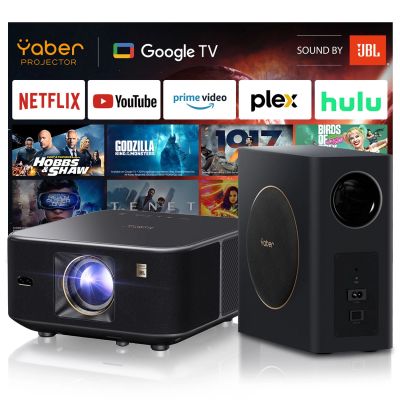 10. Yaber K3 Pro LCD FullHD 1080p Multimedia Projector with JBL Speakers and Subwoofer - Black