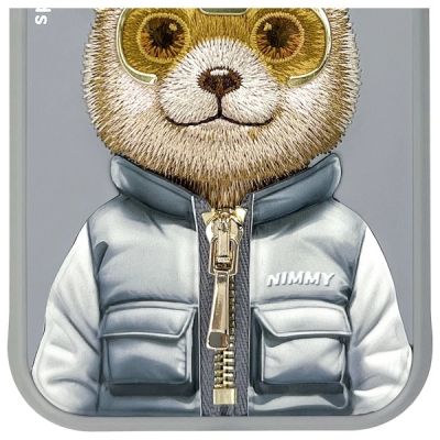 11. Nimmy Cool&Cute 2.0 Bear Case for iPhone 15 - Gray