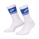 6. Nike Everyday Elevated Crew Socks 3 Pairs White and Blue IM7949 904