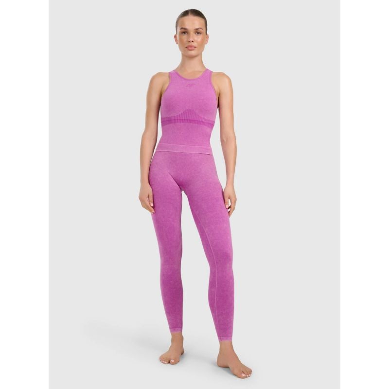 4. Women's 4F Slim Quick-Drying Yoga and Pilates Top 4FWAW25TFSLF578-54A