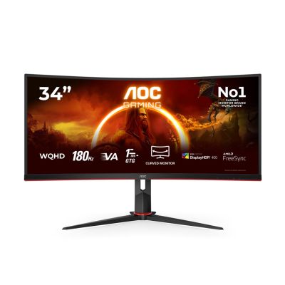 11. Monitor AOC 34"/ CU34G2XP BK 2xHDMI 2xDP 5xUSB