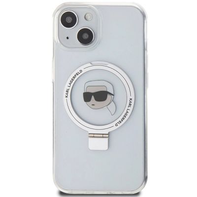 3. Karl Lagerfeld KLHMP15SHMRSKHH iPhone 15 6.1" white/white hardcase Ring Stand Karl Head MagSafe