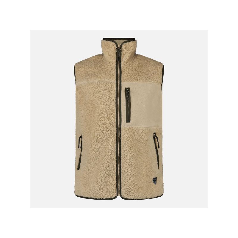 6. ROSSIGNOL Men's All Track Sherpa Vest Gray