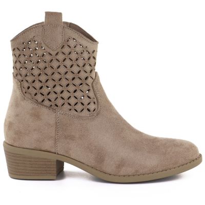 2. Women's openwork brown cowboy boots Jezzi RMR2353-16