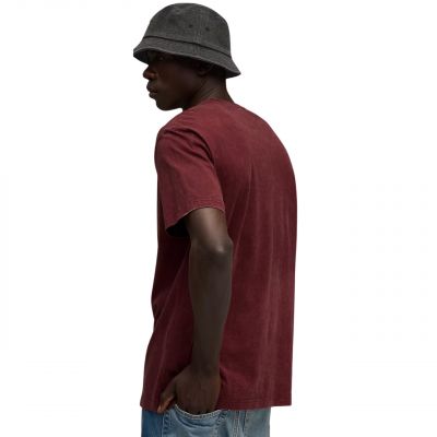 4. Puma Ess Elevated Relaxed Wash Tee Burgundy 688048 96