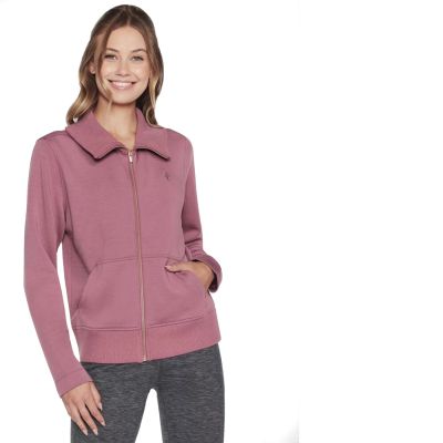 3. Skechers Hoodless Hoodie Skechcloud Jacket WJA288-DKMV Purple L