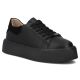Women's leather platform sneakers, black, Filippo DP6119