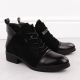 19. Women’s Black Suede-Look Ankle Boots with Warm Lining M.Daszyński MR2458-7