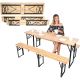 18. PICNIC BAR SET WOODEN TABLE AND 2 BENCHES