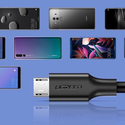 9. Ugreen US289 60135 micro USB / USB-A cable 0.5m - black