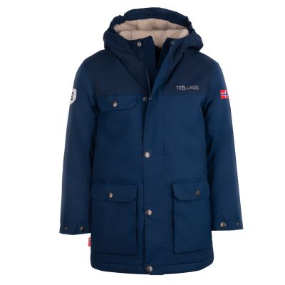 Trollkids Kids Gudvangen Jacket waterproof insulated jacket for children navy blue (354-142)