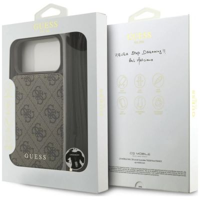 8. Guess 4G Cardslots & Magnetic Closure Crossbody Case for iPhone 18 Pro / 17 Pro – brown